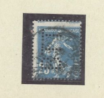 PERFORE- N°140 - SEMEUSE CAMEE 25 C BLEU -PERFORE B T T - BLANCHISSERIE ET TEINTURERIE DE THAON -ROUEN - Unused Stamps