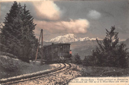 73-AIX-LES-BAINS- TRAINT ARRIVANT AU SOMMET AU MONT-REVARD - Aix Les Bains