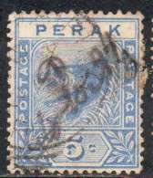 MALAYA PERAK MALESIA 1892 1895 TIGER 5c USED USATO OBLITERE' - Perak