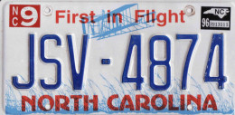 Plaque D' Immatriculation USA- State North Carolina, USA License Plate- State North Carolina,30,5 X 15cm, Fine Condition - Number Plates