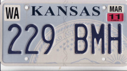 Plaque D' Immatriculation USA - State Kansas, USA License Plate - State Kansas, 30,5 X 15cm, Fine Condition - Plaques D'immatriculation