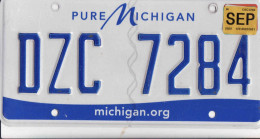 Plaque D' Immatriculation USA - State Michigan, USA License Plate - State Michigan, 30,5 X 15cm, Fine Condition - Targhe Di Immatricolazione