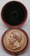 Médaille Préfecture Ille Et Vilaine Rennes Bretagne Napoléon III 1854 – 1859 , Par Caqué - Monarquía / Nobleza