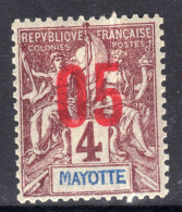 Mayotte N° 22 XX  Type Groupe Surchargés : 05 Sur 4 C. Sans Charnière, TB - Used Stamps