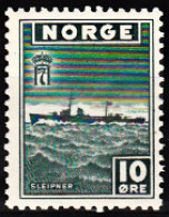 Norvège - 1943 - Emis à Londres Par Le Gouvernement En Exil - Croiseur Sleipner - Y&T 263 MNH ** - Ongebruikt