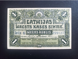 LETTONIE Billet 1 Rublis 1919 TBE - Latvia