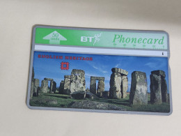 United Kingdom-(BTA110)-HERITAGE-stonehenge-(186)(50units)(527K12171)price Cataloge3.00£-used+1card Prepiad Free - BT Emissions Publicitaires