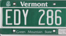 Plaque D' Immatriculation USA - State Vermont, USA License Plate - State Vermont, 30,5 X 15cm, Fine Condition - Number Plates