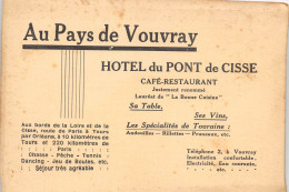 37-VOUVRAY- CARNET DEPLIANT 6 CARTES DU RESTAURANT HOTEL DU PONT DE CISSE - Vouvray