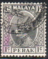 MALAYA PERAK MALESIA 1935 1937 1936 SULTAN ISKANDAR 1c USED USATO OBLITERE' - Perak