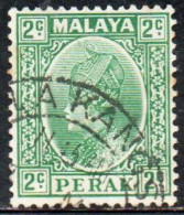 MALAYA PERAK MALESIA 1935 1937 1936 SULTAN ISKANDAR 2c USED USATO OBLITERE' - Perak