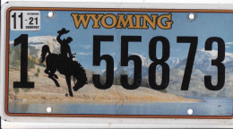 Plaque D' Immatriculation USA - State Wyoming, USA License Plate - State Wyoming, 30,5 X 15cm, Fine Condition - Placas De Matriculación
