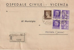 71*- Coppia 50c.-Propaganda Di Guerra: La Vittoria...+10c.Imperiale-da Vicenza A Pressana/Verona - Kriegspropaganda