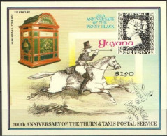 Guyana 1990, 150th Penny Black, Horse, BF - Chevaux