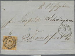 Baden - Marken Und Briefe: 1860, 6 Kr. Gelborange Bzw. 1868, 7 Kr. Blau, Zwei Ei - Other & Unclassified