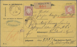 Bayern - Marken Und Briefe: 1876, 50 Pf. Wappen Lebhaftrot Mit Wz.2 Mit ZuF Auf - Other & Unclassified