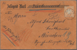 Bayern - Marken Und Briefe: 1876, 2 M. Wappen Orange Auf überfrankiertem Pra.-We - Otros & Sin Clasificación