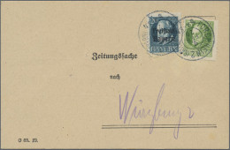 Bayern - Marken Und Briefe: 1920, 5 Pf Gelbgrün Luitpold Und 20 Pf Mit Aufdruck - Other & Unclassified