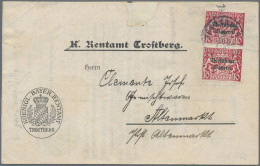 Bayern - Dienstmarken: 1919, 10 Pf Staatswappen Mit Aufdruck Im Senkrechten Dopp - Otros & Sin Clasificación