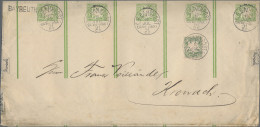 Bayern - Ganzsachen: 1891, Streifband, 3 Pfg., Fünferstreifen, Mit Stempel L 1 B - Otros & Sin Clasificación