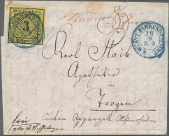 Württemberg - Marken Und Briefe: 1852, BAHNPOST Im GRENZRAYON SCHWEIZ: 3 Kr Schw - Other & Unclassified