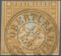 Württemberg - Marken Und Briefe: 1857, Wappen Von Württemberg, 3 Kr. Orangegelb, - Other & Unclassified