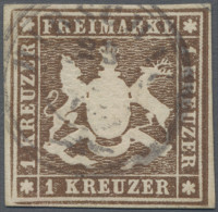 Württemberg - Marken Und Briefe: 1859, 1 Kr. Braun, K 2 HIRSCHAU, Kabinett, Gepr - Other & Unclassified