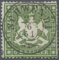 Württemberg - Marken Und Briefe: 1860, 6 Kr. Grün, Dickes Papier, K 2 SCHWENDI, - Other & Unclassified