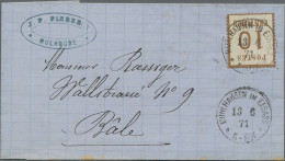 Elsass-Lothringen - Marken Und Briefe: 1870/1871, GRENZRAYON SCHWEIZ, 10 C Braun - Other & Unclassified