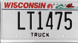 Plaque D' Immatriculation USA - State Wisconsin, USA License Plate - State Wisconsin, 30,5 X 15cm, Fine Condition - Number Plates