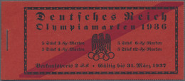 Deutsches Reich - Markenheftchen: 1936, Olympia-Markenheftchen Mit Schrägbalken - Booklets