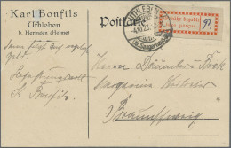 Deutsches Reich - Lokalausgaben 1918/23: HALLE (SAALE) OPD 1923, Gebührenzettel - Covers & Documents