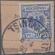 Deutsche Kolonien - Kiautschou-Vorläufer: Adler, 20 Pfg., Auf Paketkartenbriefst - Kiauchau