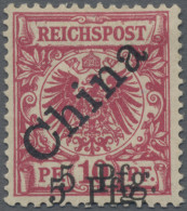 Deutsche Kolonien - Kiautschou: 1900, Adler, Diagonaler Aufdruck, Mit Doppelten - Kiauchau