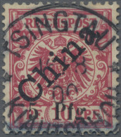 Deutsche Kolonien - Kiautschou: 1900, Adler, Diagonaler Aufdruck, 10 Pfg. Mit Vi - Kiauchau