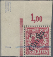 Deutsche Kolonien - Kiautschou: 1900, Adler, Steiler Aufdruck, 10 Pfg. Mit Viole - Kiauchau