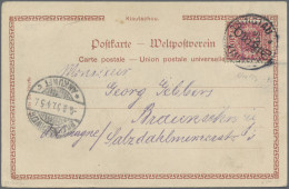 Deutsche Kolonien - Kiautschou: 1900, Adler, Steiler Aufdruck, 10 Pfg. Mit Viole - Kiauchau