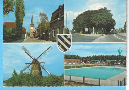 Hechtel-Eksel-Limburg-+/-1975-Multivues-Kerk  SintTrudokerk-Eglise-Molen-Moulin-Zwembad "'t Musschennest" - Hechtel-Eksel