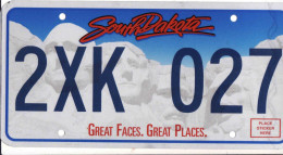 Plaque D' Immatriculation USA - State South Dakota, USA License Plate - State South Dakota, 30,5 X 15cm, Fine Condition - Targhe Di Immatricolazione