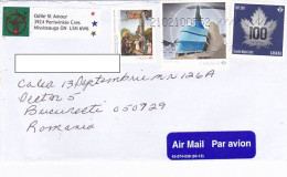 CHRISTMAS, HUMAN RIGHTS MUSEUM, MAPLE LEAF, FINE STAMPS ON COVER, 2021, CANADA - Storia Postale