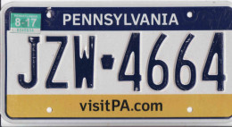 Plaque D' Immatriculation USA - State Pennsylvania, USA License Plate - State Pennsylvania, 30,5 X 15cm, Fine Condition - Targhe Di Immatricolazione