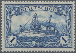 Deutsche Kolonien - Kiautschou: 1919, Kaiseryacht 1 Dollar Dunkelblau Im Kriegsd - Kiauchau