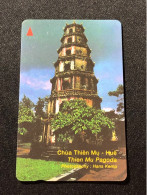 Vietnam GPT Phonecard, Hue Thien Mu Pagoda, Set Of 1 Used Card - Vietnam