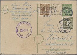 Alliierte Besetzung - Ganzsachen: 1946, Aufbrauchskarte 7 Rpfg. Schwarz Neben 5 - Other & Unclassified