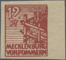 Sowjetische Zone - Mecklenburg-Vorpommern: 1946, 12 Pfg. Abschiedsserie Braunrot - Other & Unclassified