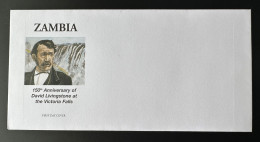 Zambie Zambia Sambia 2006 Mi. 1572 - 1573 FDC Non Confectionné David Livingstone Victora Falls Train Railways - Zambie (1965-...)