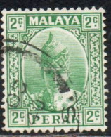 MALAYA PERAK MALESIA 1938 1941 1939 SULTAN ISKANDAR 2c USED USATO OBLITERE' - Perak