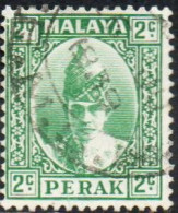 MALAYA PERAK MALESIA 1938 1941 1939 SULTAN ISKANDAR 2c USED USATO OBLITERE' - Perak