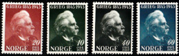 Norvège - 1943 - E100 Ans De La Naissance Du Compositeur Edouard Grieg - Y&T 249/52 MNH ** - Neufs