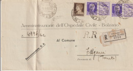 77*- Coppia 50c.-Propaganda Di Guerra:Tutto E Tutti...+10c.Imperiale-v.1942 Da Bolzano A Folgaria/Trento - Propagande De Guerre